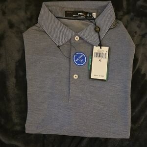 RLX Ralph Lauren Heathered Blue Polo Shirt